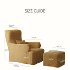 Linen Midcentury Armchair