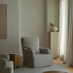 Linen Midcentury Armchair