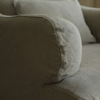 Linen Midcentury Armchair