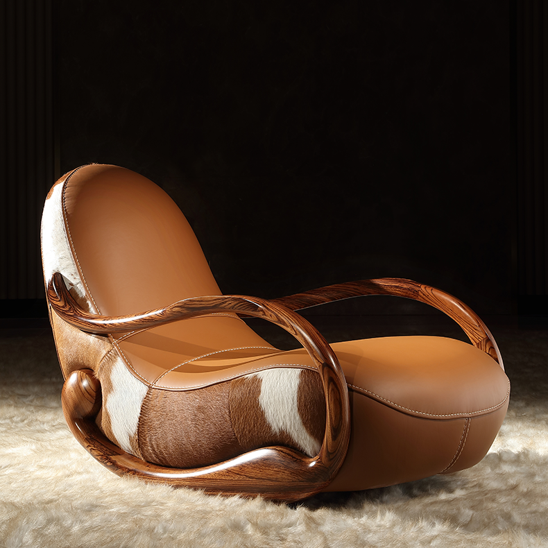 Ebony Wood Rock Chair