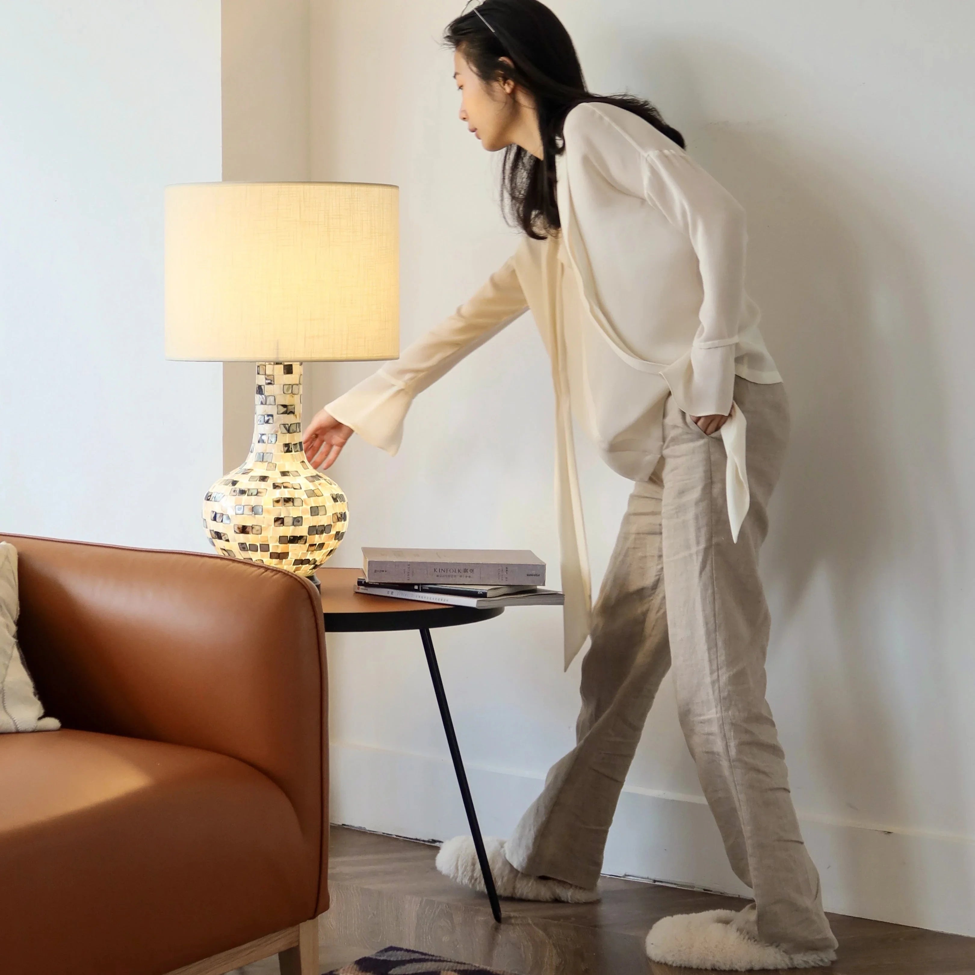 Mother of Pearl Table Lamp