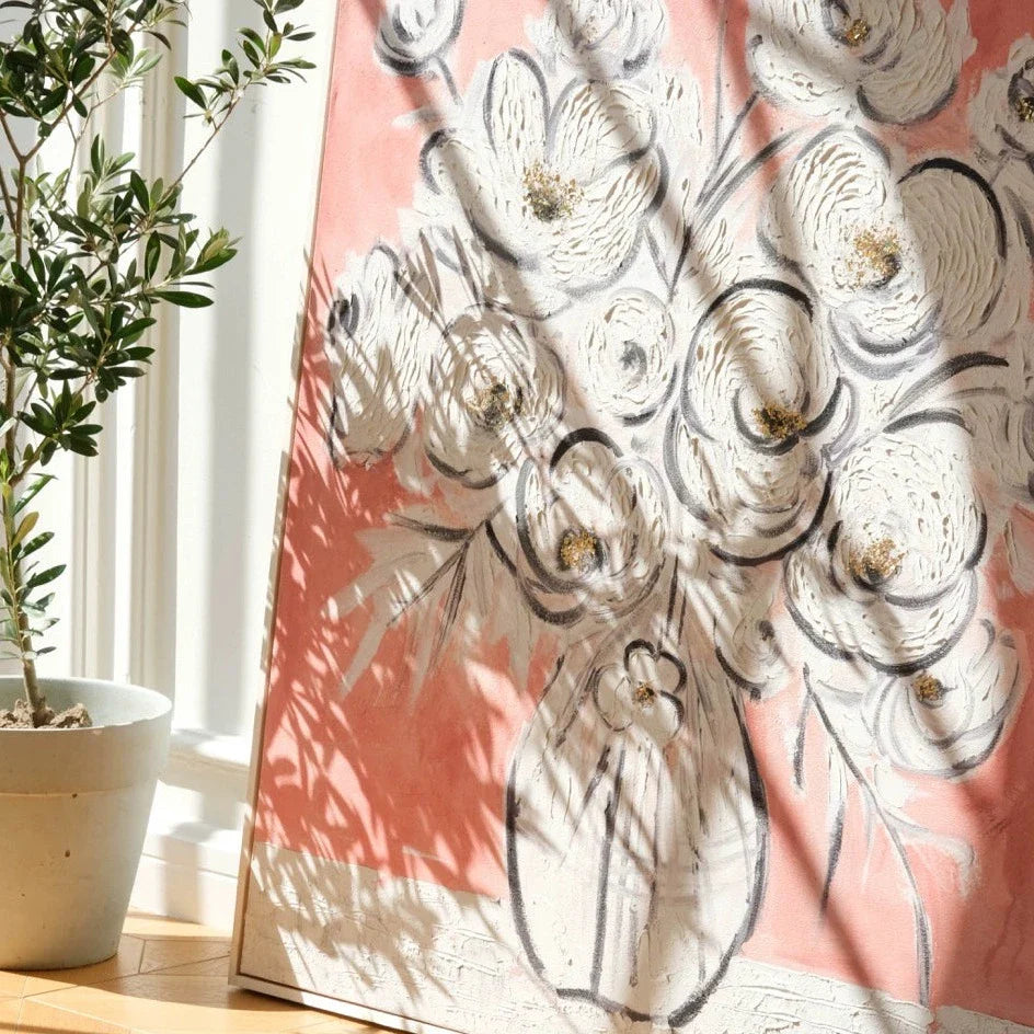 White Rose Oil Painting