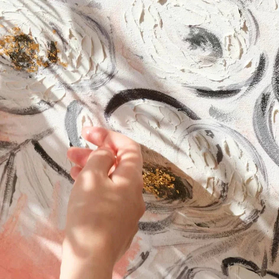 White Rose Oil Painting