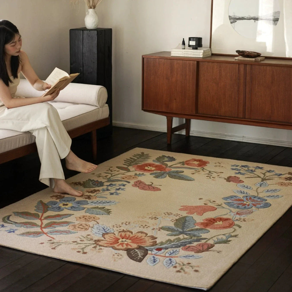 Mauve Embroidery Carpet