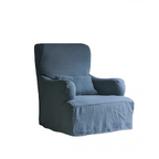 Linen Midcentury Armchair