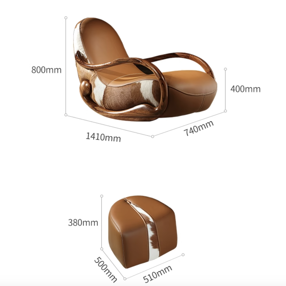 Ebony Wood Rock Chair