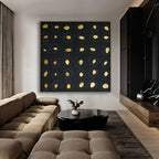 Black Gold Textured Painting