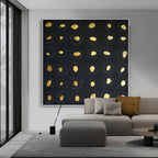 Black Gold Textured Painting